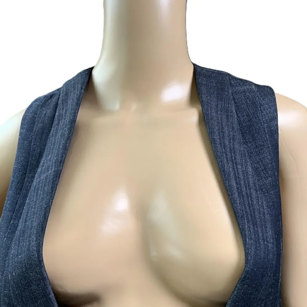 BCBGeneration Dkink Sleeveless Open Front Vest Size Small‎ Coquette Academia
